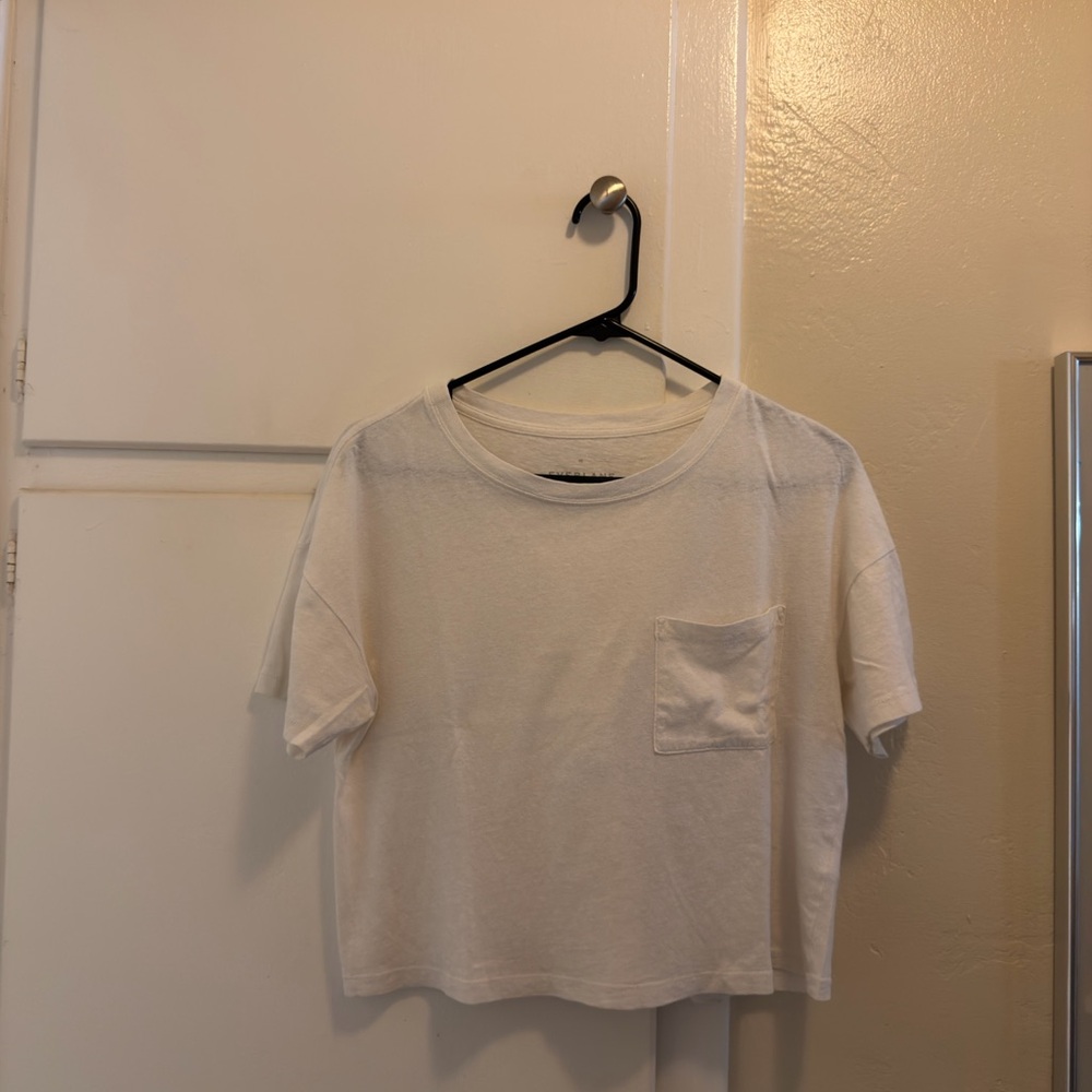 Everlane White Women's cropped boxy tee